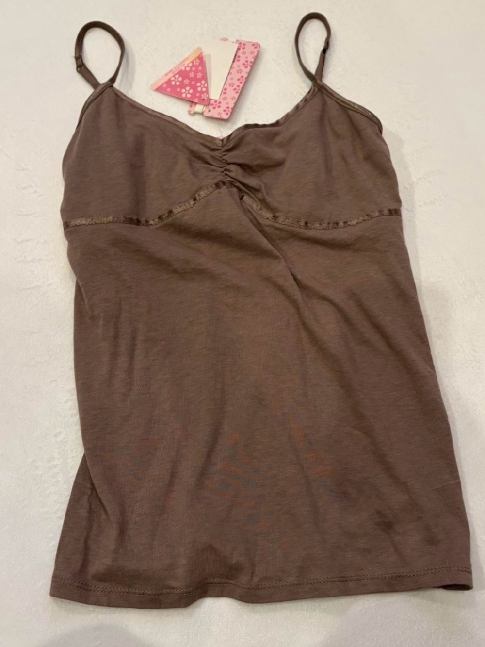 Vintage Energie Brown Spaghetti Strap Camisole Size Medium Brand New with Tags